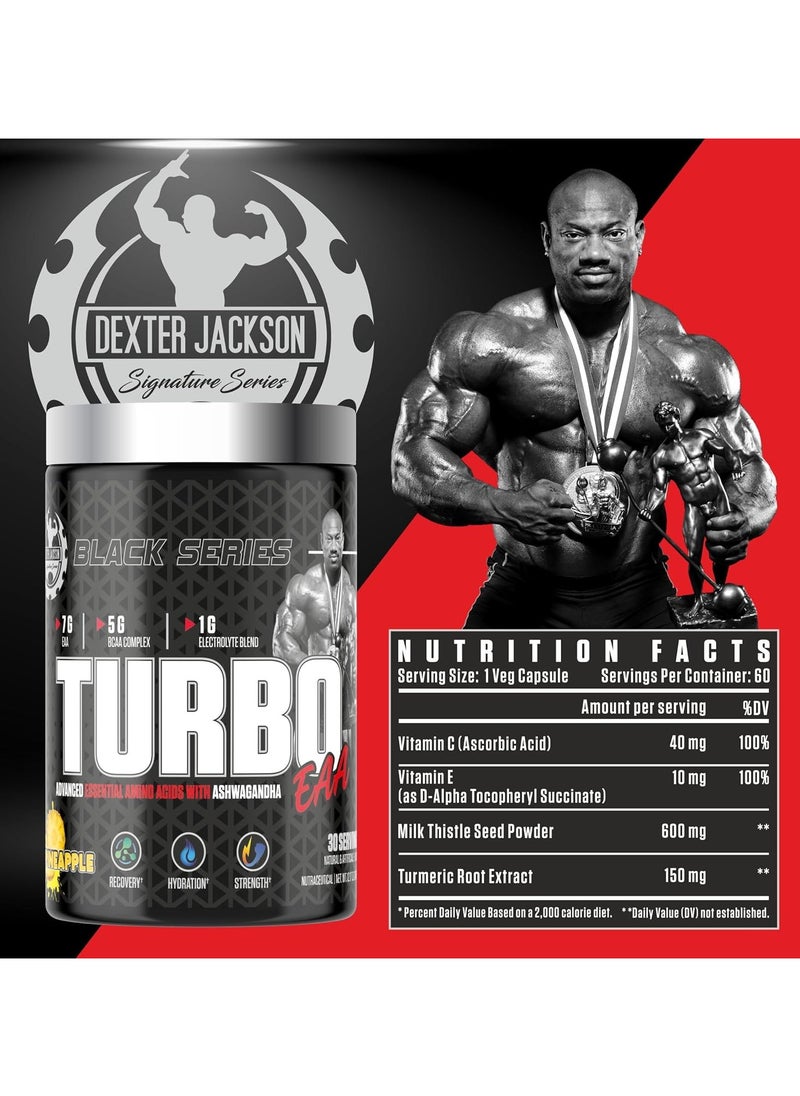 DEXTER JACKSON Black Series Turbo EAA 30 Servings 345g - Advanced Essential Amino Acids for Muscle Recovery and Performance (Mango)  - Image 5