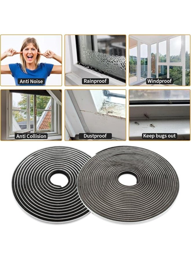 Weather Stripping for Doors and Windows, 9mm (W) x 15mm (L) x 5m (L), Grey - Image 4