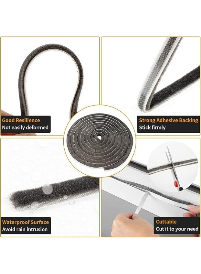 Weather Stripping for Doors and Windows, 9mm (W) x 15mm (L) x 5m (L), Grey - Image 3