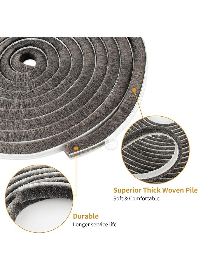 Weather Stripping for Doors and Windows, 9mm (W) x 15mm (L) x 5m (L), Grey - Image 5
