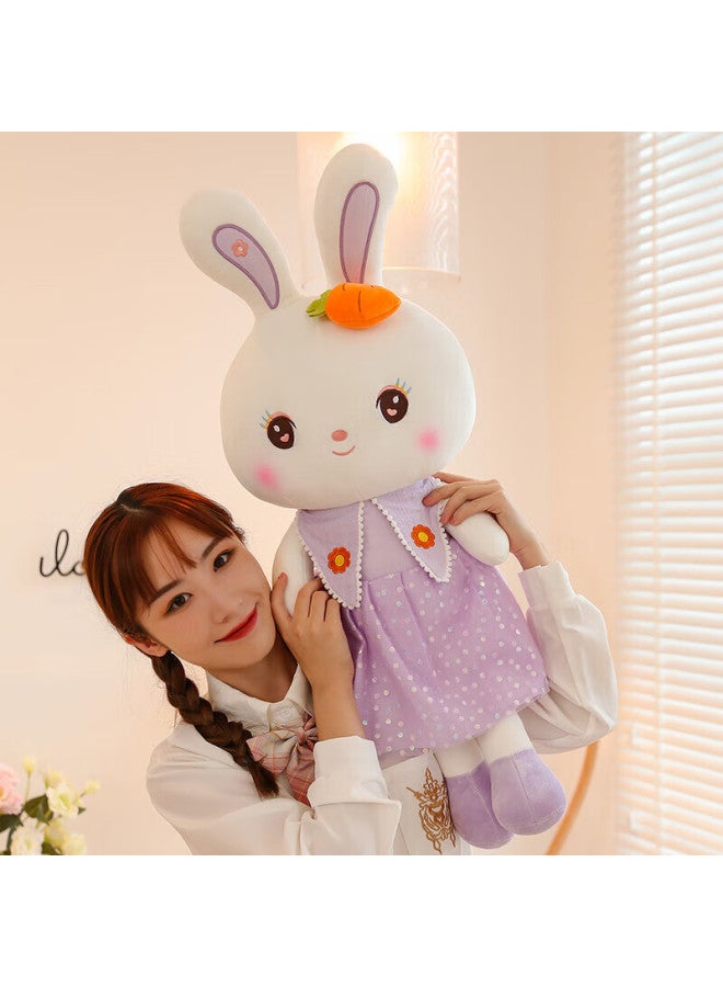 Weltston Plush Toy Doll Stuffed Animal Comforting Pillow Children's Birthday New Year Gift Present Little White Rabbit Figurine - Image 3