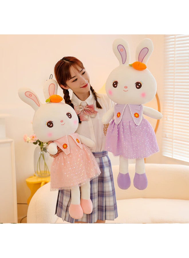 Weltston Plush Toy Doll Stuffed Animal Comforting Pillow Children's Birthday New Year Gift Present Little White Rabbit Figurine - Image 4