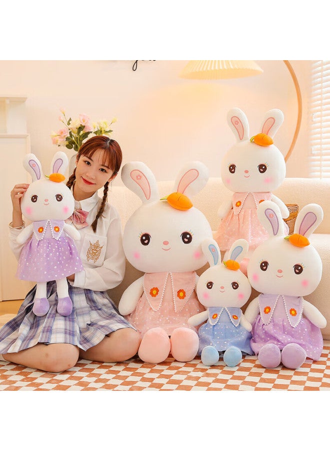 Weltston Plush Toy Doll Stuffed Animal Comforting Pillow Children's Birthday New Year Gift Present Little White Rabbit Figurine - Image 2