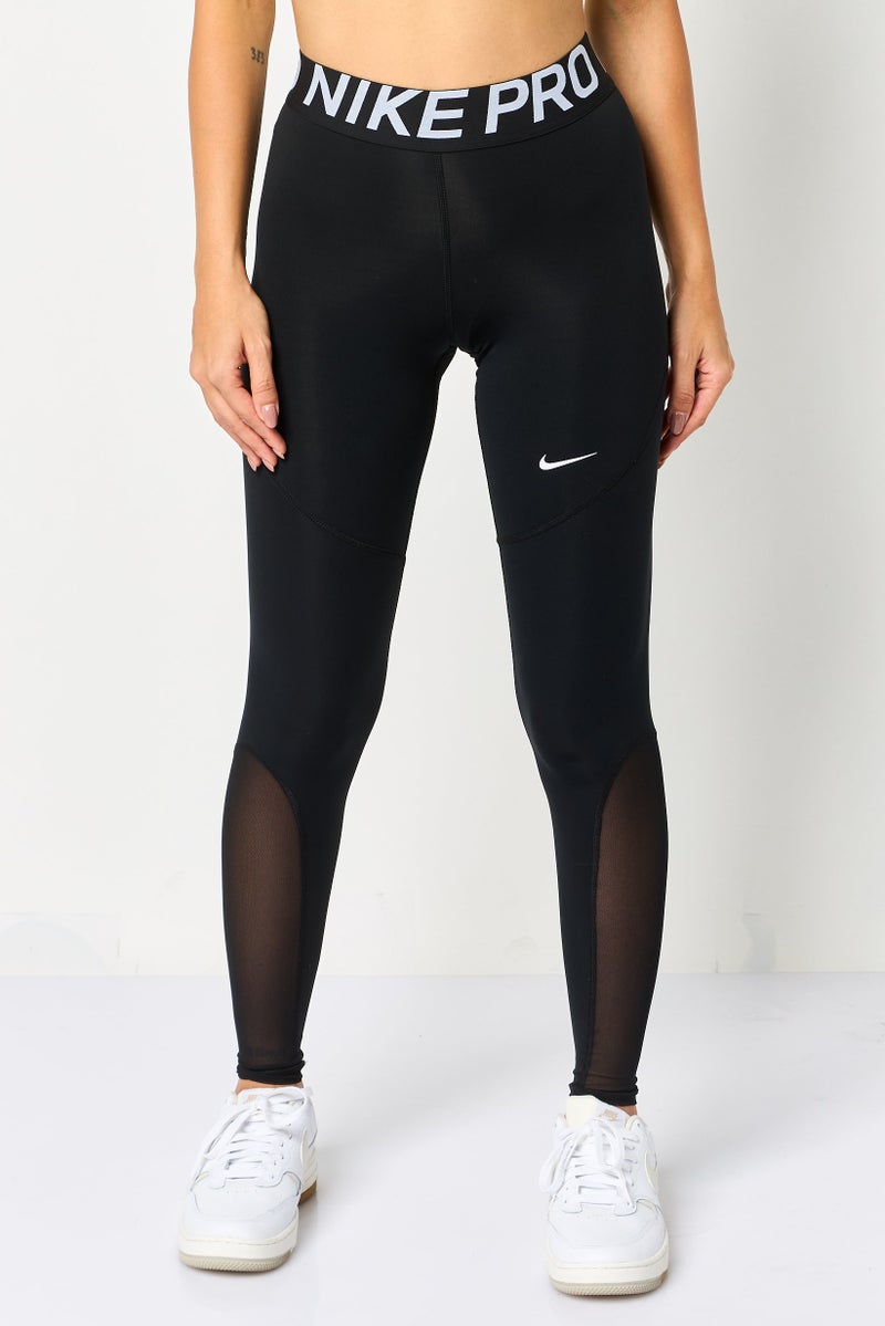 Nike Women Dri Fit Brand Logo 7/8 Training Leggings, Black - Image 1