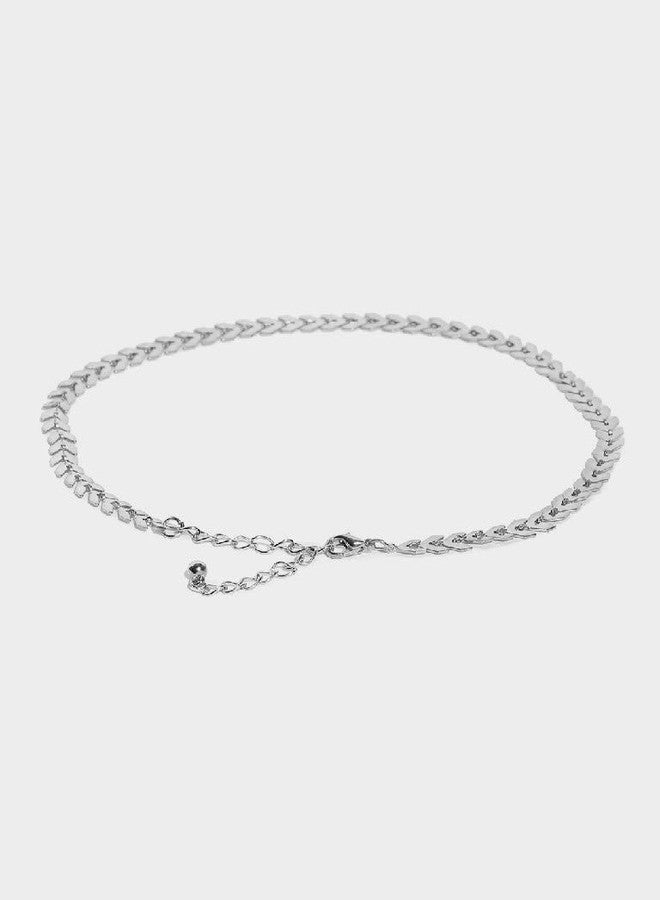 OOMPHelicious Jewellery Silver Tone Delicate Fashion Choker Necklace For Women & Girls - Image 3