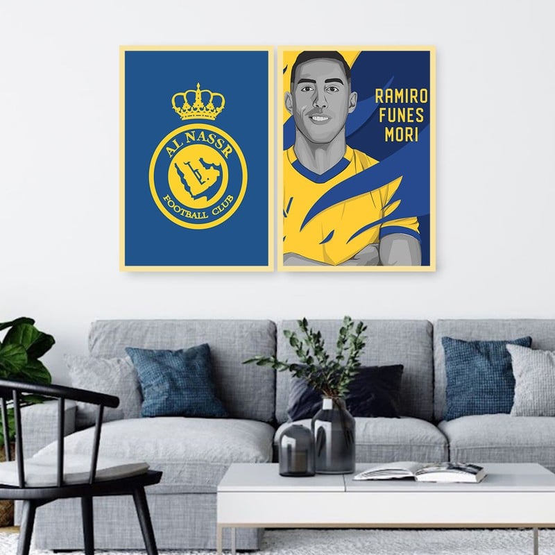 ماركتنا لوحة قماشية ثنائية بتصميم رياضي لنادي النصر - Image 2