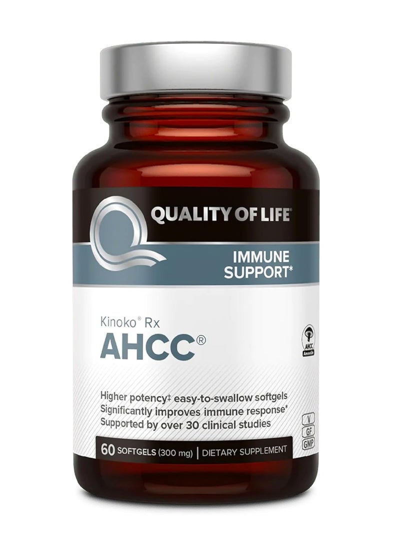 Quality of Life - Kinoko Rx AHCC 60 Softgels - Image 1