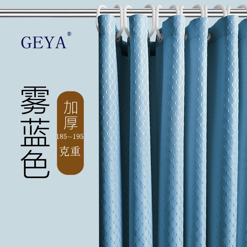 general 190g Thickened Polyester Shower Curtain Waffle Weave Waterproof Bathroom Liner - Image 1