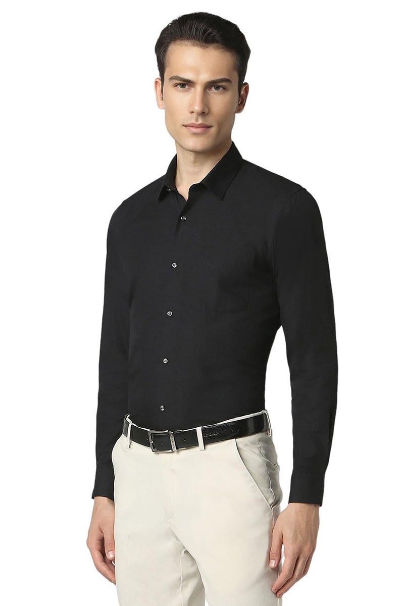 Peter England Men Black Slim Fit Formal Shirt - Image 2