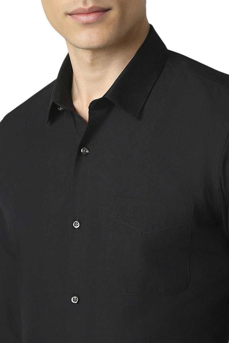 Peter England Men Black Slim Fit Formal Shirt - Image 5