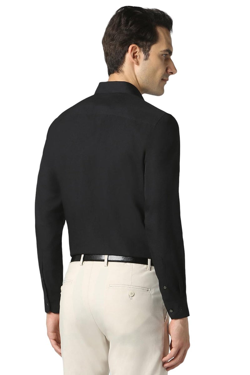 Peter England Men Black Slim Fit Formal Shirt - Image 3