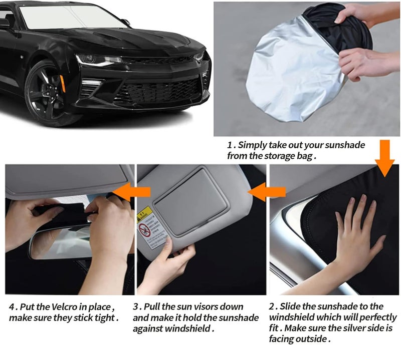 Moricere Windshield Sun Shade for Chevrolet Camaro 2016-2020 - Image 5