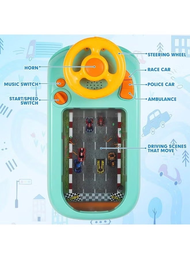 Steering wheel and car racing simulation game for children with sound effects - Image 1