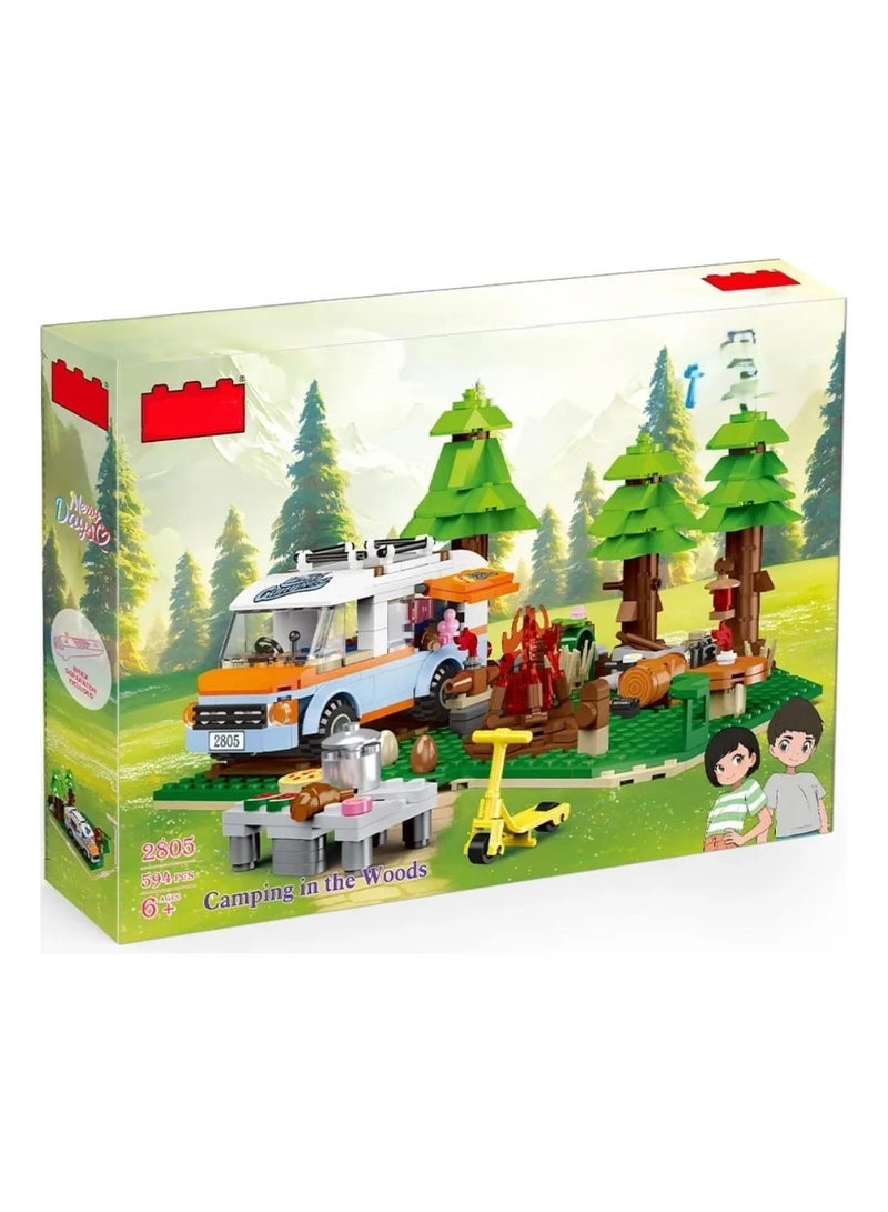 كوجو مجموعة بناء رحلة التخييم في الغابة – 594 قطعة - Image 2