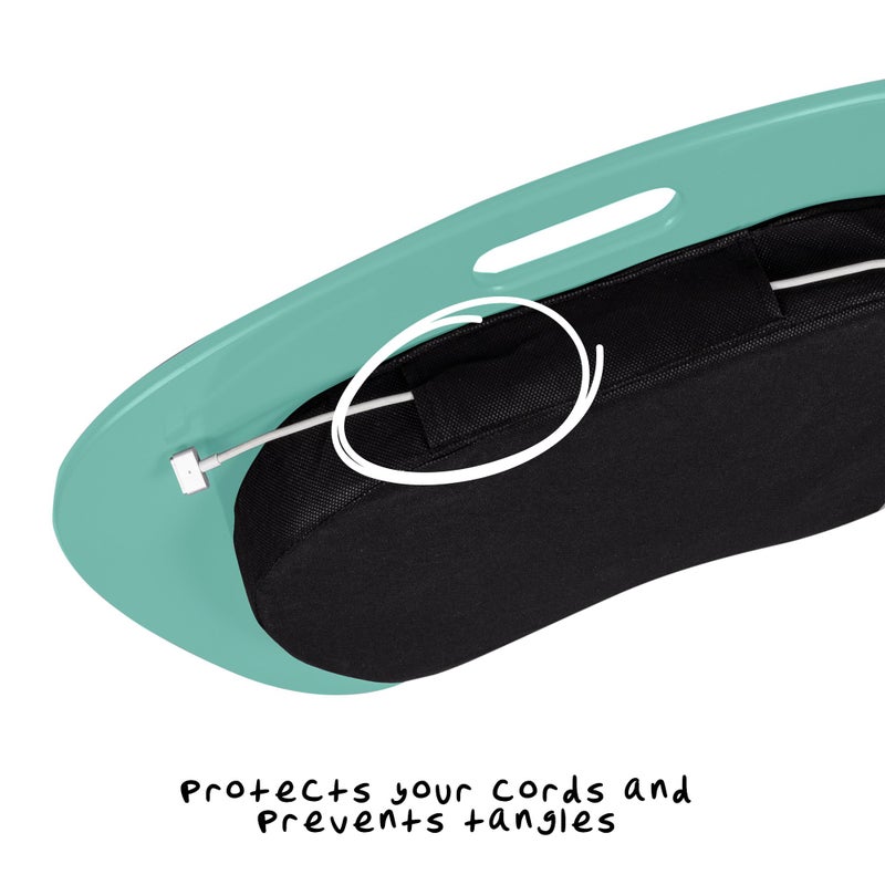 Honey Can Do Honey-Can-Do TBL-03540 Portable Laptop Lap Desk with Handle, Mint, 23 L x 16 W x 2.5 H - Image 4