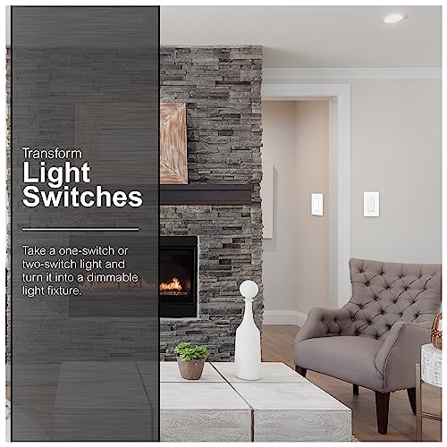 GENERAL ELECTRIC GE home electrical Rocker Dimmer Switch Rocker On/Off Light Switch Dimmer Switches for LED lights Single Pole or 3-Way Dimmer Light Switch Energy Saving UL Listed White 18023 - Image 5