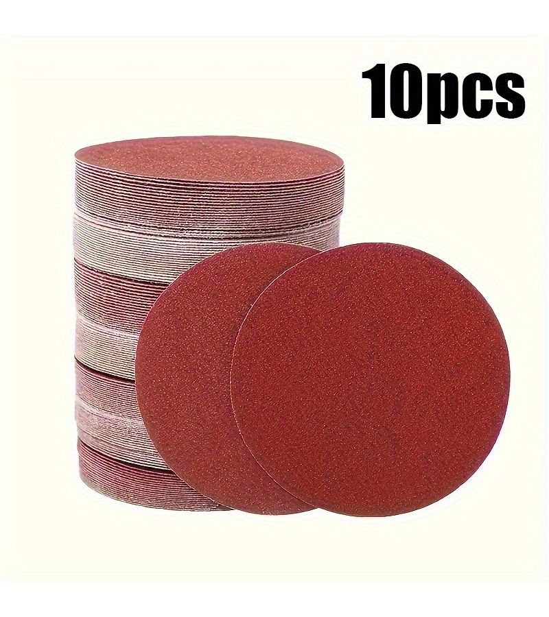 10 Pack 5 Inch 125mm Hook and Loop Sanding Discs Grit 80 for Grinder - Image 1