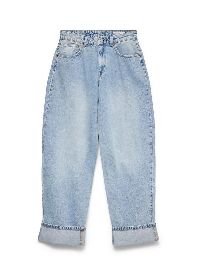 Vero Moda VMFONDA Mid Rise Barrel Denim Jeans