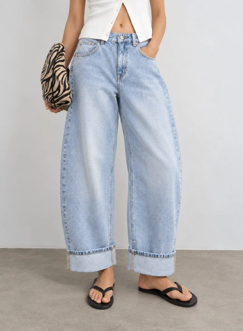 فيرو مودا VMFONDA Mid Rise Barrel Denim Jeans