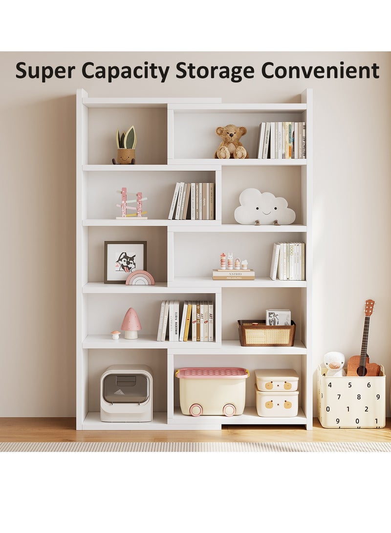 YY-ريشير رفوف كتب مفتوحة متعددة الطبقات قابلة للتوسع ، رفوف عرض الزاوية المستقلة ، توفير المساحة الرف الأرضي للمكتب ، غرفة المعيشة المنزلية وغرفة النوم - Image 2