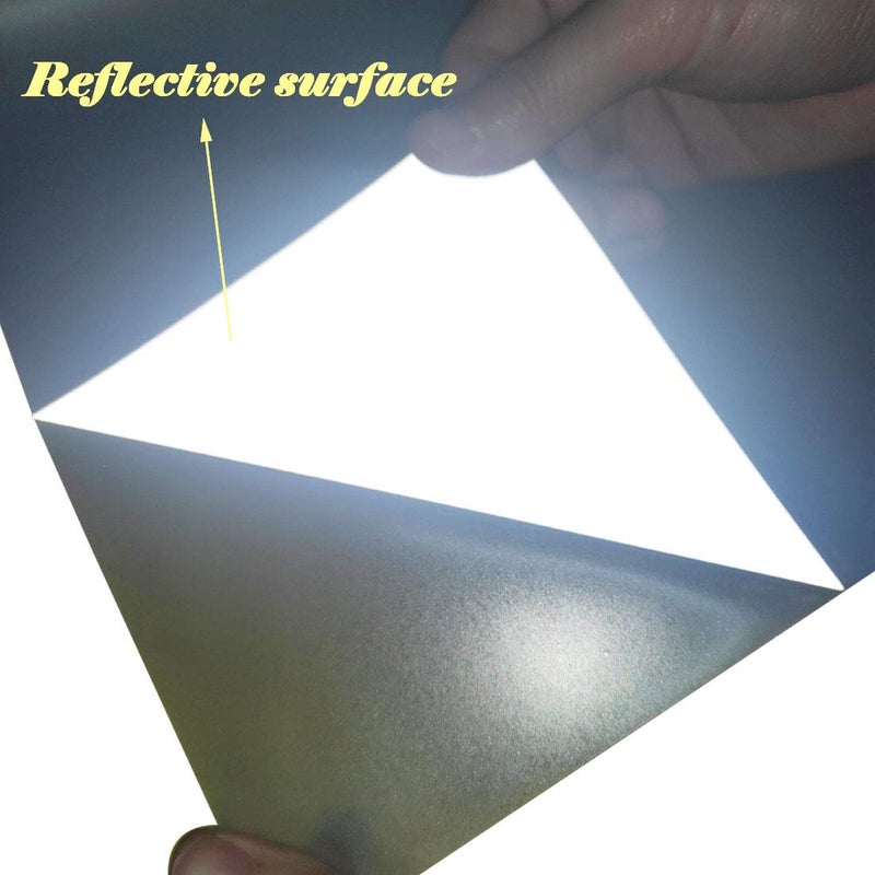FUNKAKA Heat Transfer Vinyl Reflective Light Gray HTV Roll, 12" x 10ft Reflective Iron on Vinyl for All Cutter Machine, Reflective HTV Vinyl for T-Shirts Easy to Cut & Weed for Heat Vinyl DIY Design - Image 2