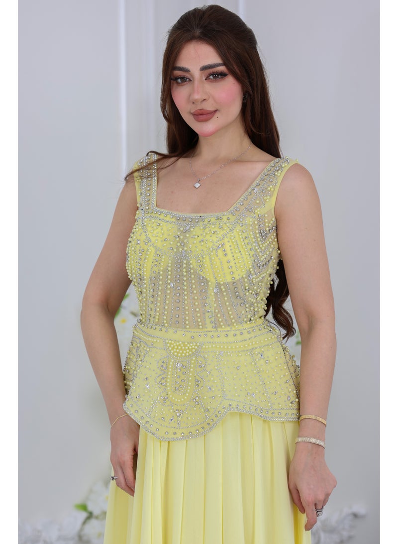 المصمم الحديث فستان سهرة ملكه فخم استعدي لتكوني محط الأنظار في مناسبتك القادمة مع فستان  من براند المصمم الحديث - Image 3