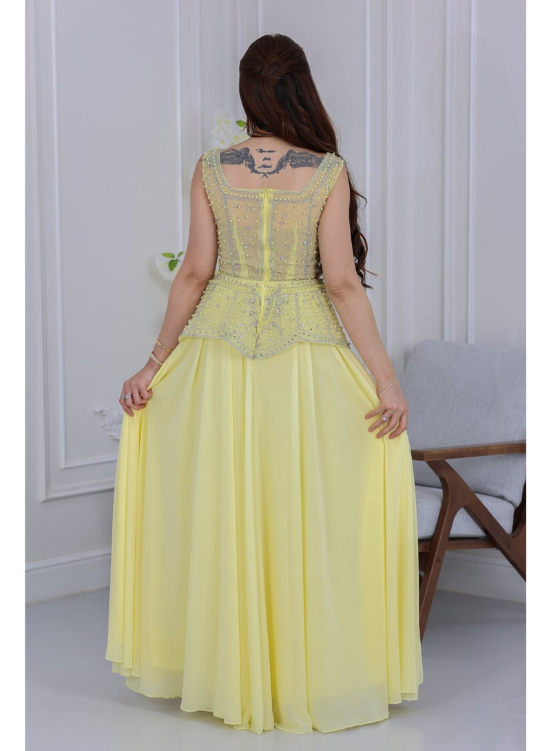 المصمم الحديث فستان سهرة ملكه فخم استعدي لتكوني محط الأنظار في مناسبتك القادمة مع فستان  من براند المصمم الحديث - Image 2