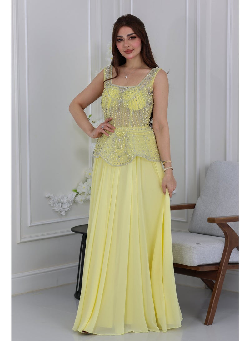 المصمم الحديث فستان سهرة ملكه فخم استعدي لتكوني محط الأنظار في مناسبتك القادمة مع فستان  من براند المصمم الحديث - Image 1