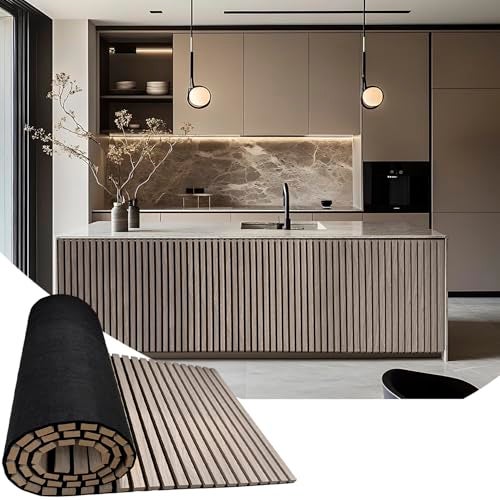 TRAIN2 ART 94.5 x 23.6 in Acoustic Wood Wall Panels,3D Flexible Soundproof Wall Panels,Wood Slat Wall Panel for Interior Wall Decor (White Oak) - Image 1