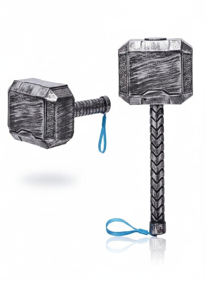 LUDALY Thor Hammer Ring for Adult, Kids & Youth Light Weight Toy (Silver & Black) - Image 4