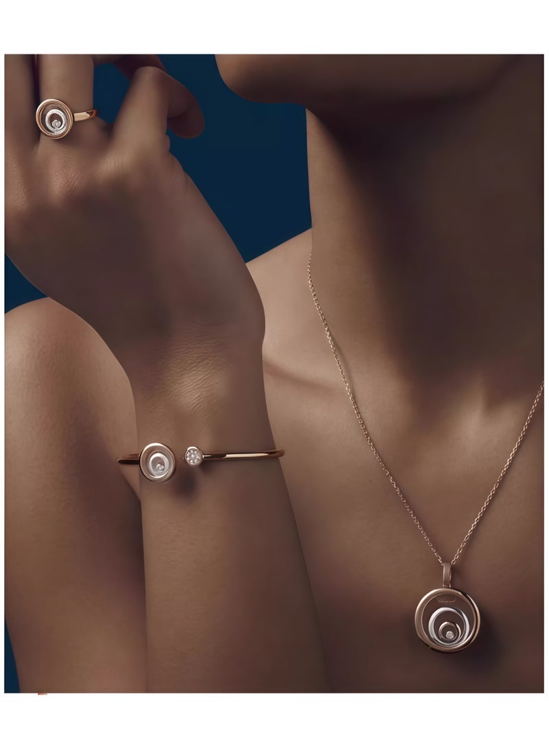 Chopard Happy Spirit 18K Rose Gold Diamond Necklace Pendant Gift for Women - Image 4