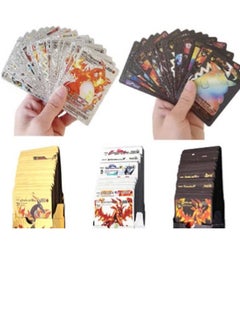 Pokemon Pokemon Cards set of 3 colours (55 Pcs Gold, 55 Pcs Silver, 55 Pcs Black, Total 165 Pcs) Including Vmax Rares V Series GX EX Rares Charizard Common Card Games (Picture on the box may vary)  - Image 2