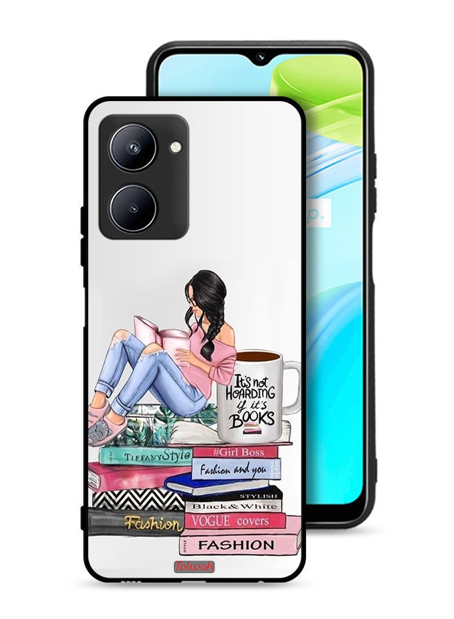 Tolwak Realme C33 Protective Case Cover Girl And Fashion Books Art - Image 1