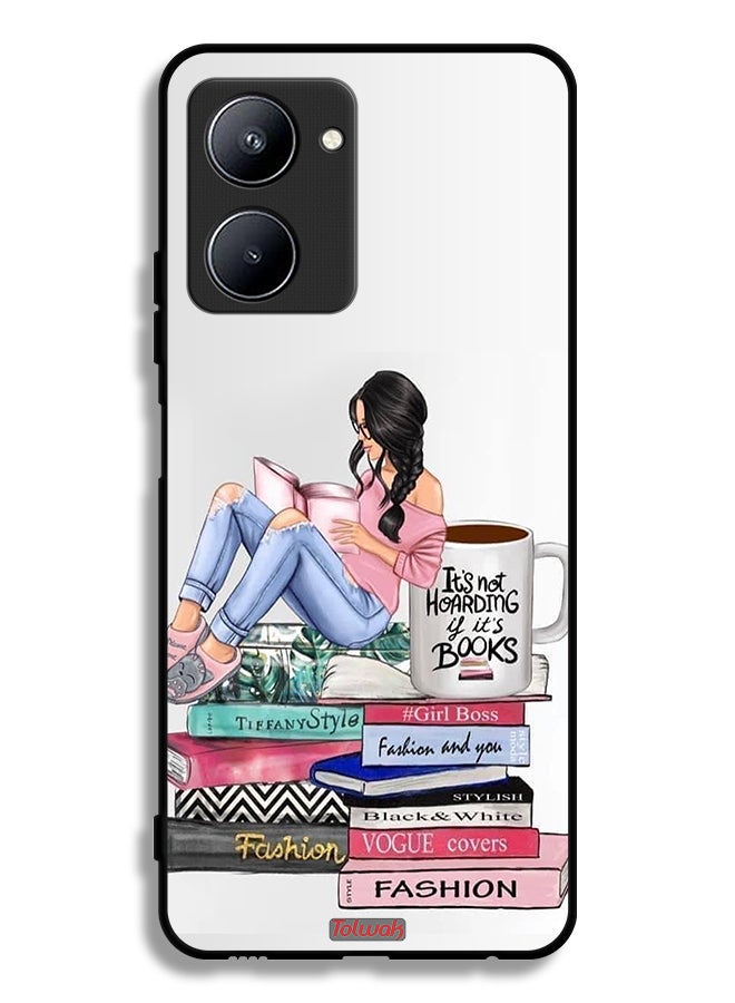 Tolwak Realme C33 Protective Case Cover Girl And Fashion Books Art - Image 2