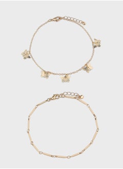 Ginger 2 Pack Butterfly Anklet  - Image 1