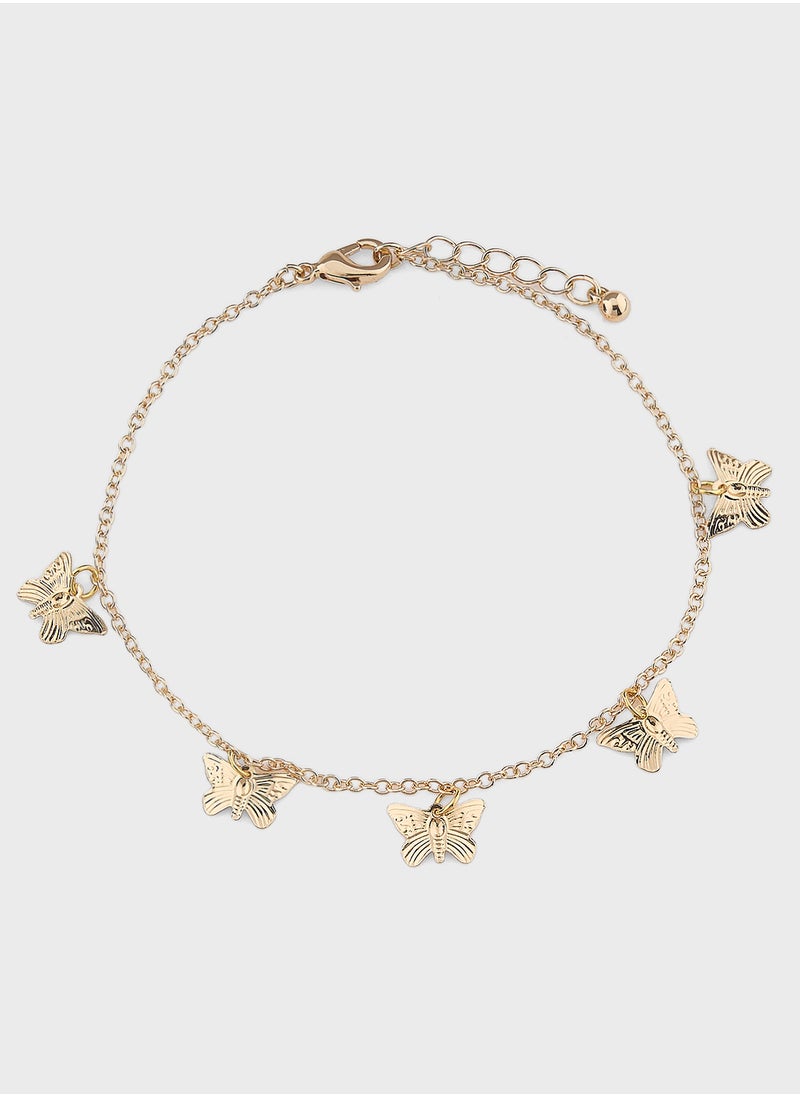 Ginger 2 Pack Butterfly Anklet  - Image 2