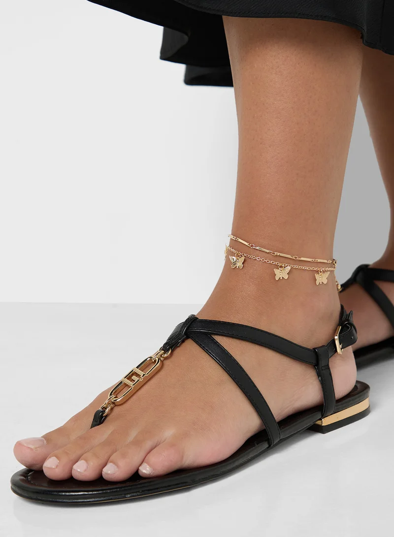 Ginger 2 Pack Butterfly Anklet