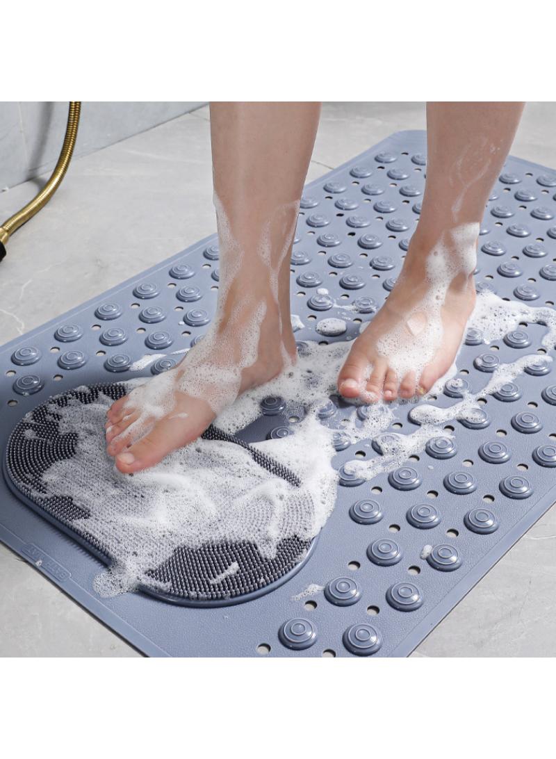 Bathroom anti slip massage mat, waterproof bathroom, hotel toilet floor mat, gray 38 * 69cm - Image 2