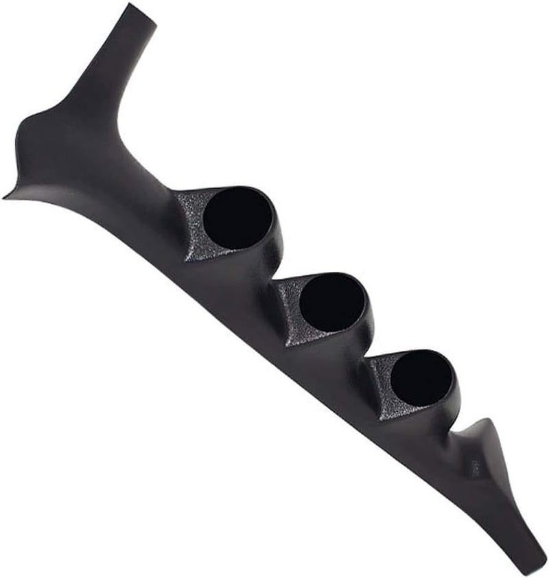 GLOWSHIFT Black Triple Pillar Gauge Pod Compatible with Ford F-Series F-250 F-350 Power Stroke 1992-1997 - ABS Plastic - Mounts (3) 2-1/16" (52mm) Gauges - Image 1