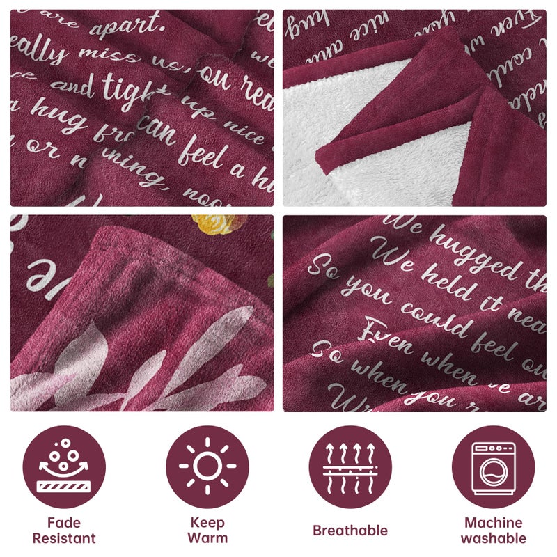Afterprints Afterprints Nana Gifts  Nana Blanket with Flowers and Letter Print  Nana Birthday Gifts  Gifts for Nana from Grandkids on Christmas  Grandparents Day  Soft Throw Blankets 50"" x 60""  - Image 5
