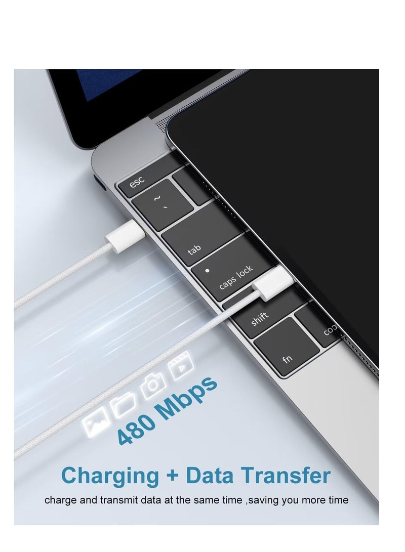 2Pack USB C to USB C Charging Cable 3ft 60W for Apple,Type C to Type C Fast Charger Cord for iPhone 15/iPhone 16/16 Pro/16 Plus/16 Pro Max, for MacBook Pro Air/2019/18/17/16,for iPad Air 4/5/iPad Mi - Image 3