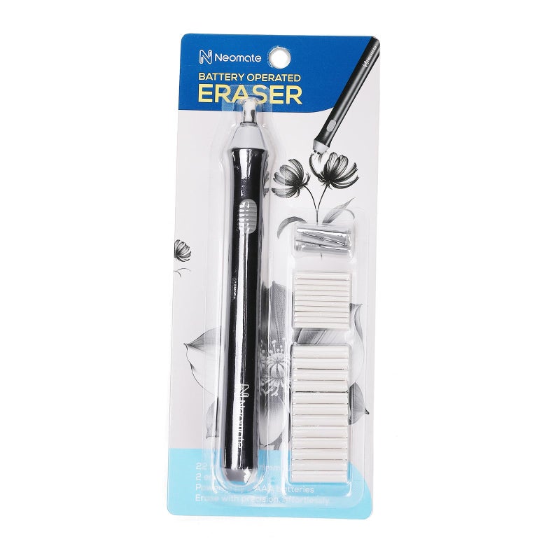 Neomate Slim Battery-Operated Automatic Eraser | Includes 22 Refills and 2 Eraser Holders | Portable Electric Eraser for Precision Drawing & Sketching (Batteries Not Included) - Image 5