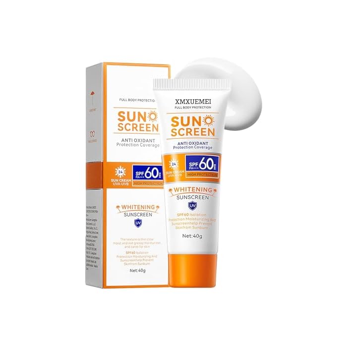 Face Sunscreen Cream SPF60+ PA+++,Travel Size Sunscreen for Face,Lightweight Sun Cream for All Skin Types,Moisturizing Sunblock Long Lasting Non-greasy Facial Moisturizer