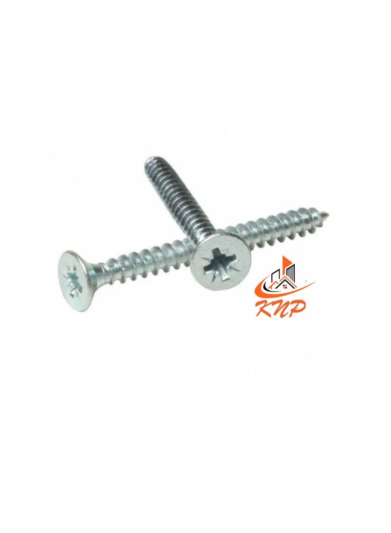 KNP KNP Steel Countersunk Head Twin thread Screws - Pack of 200 (1 3/4" x 8g) - Image 3