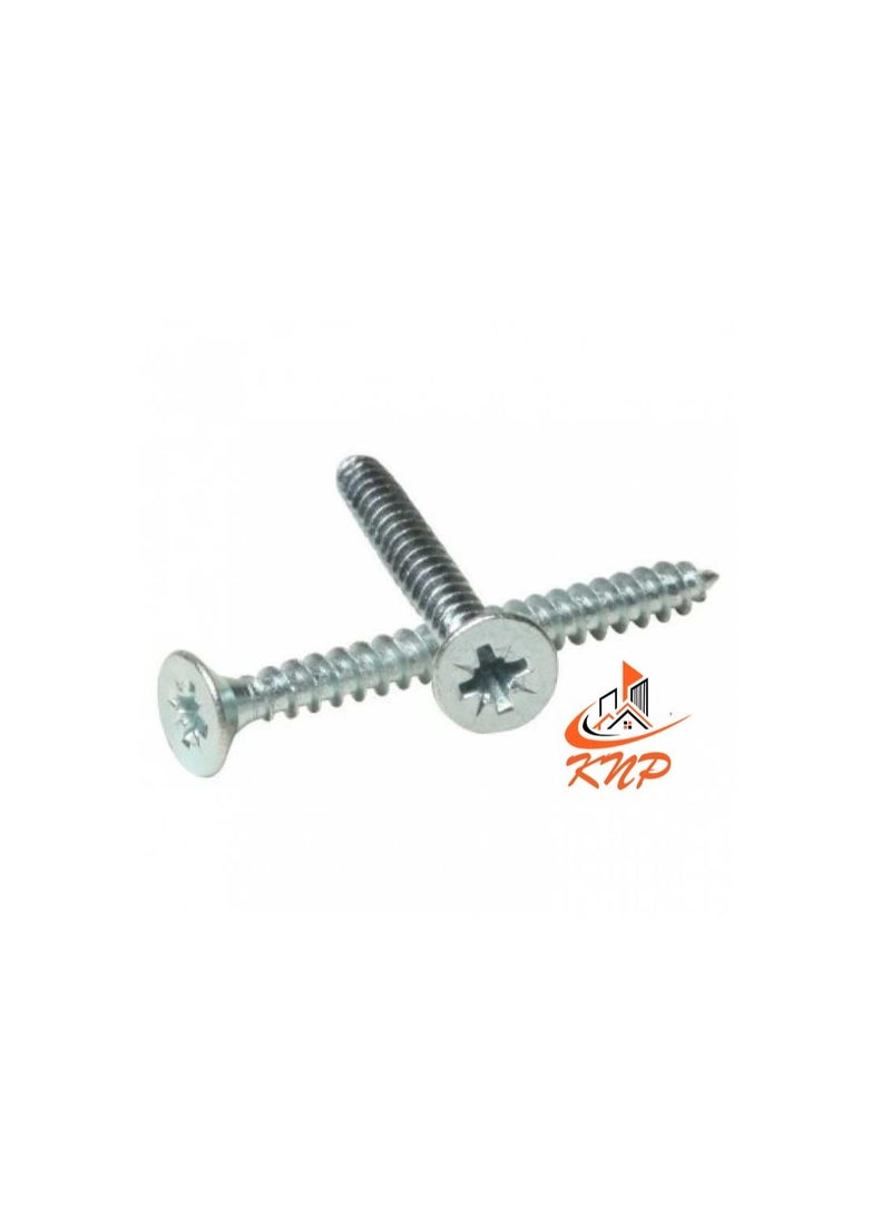 KNP KNP Steel Countersunk Head Twin thread Screws - Pack of 200 (1 3/4" x 8g) - Image 2