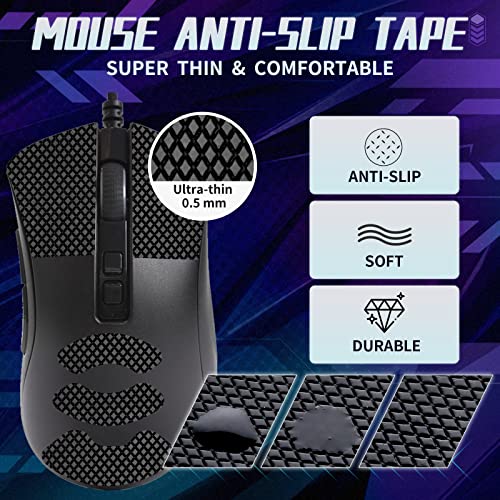 TALONGAMES Mouse Anti Slip Grip Tape Compatible with Razer DeathAdder V2 / DeathAdder V2 Pro Gaming Mouse, Palm Sweat Absorption, Thin 0.5mm, Cut to Fit, Easy to Apply, Mouse Skin - Image 2