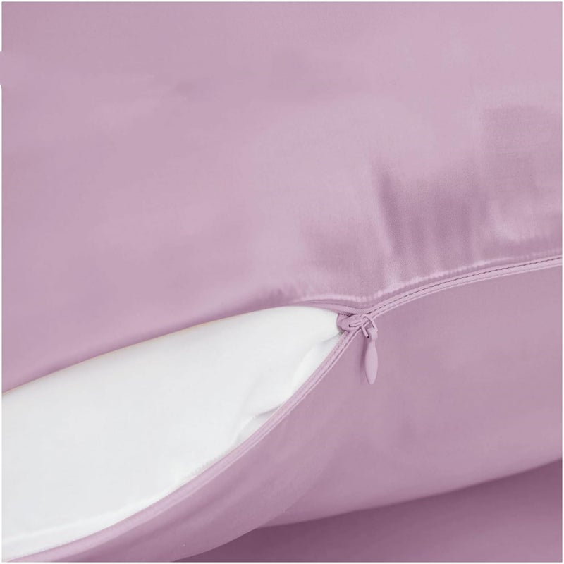 ROSEWARD Pure Mulberry Silk Pillowcase King Size for Hair and Skin Made in USA  Real 22 Momme Purple Silk Pillow Cases with Zipper  Real Silk  Anti Wrinkle  Anti Aging  Anti Acne  1 Pc 20""x36"" (King  Purple) - Image 3