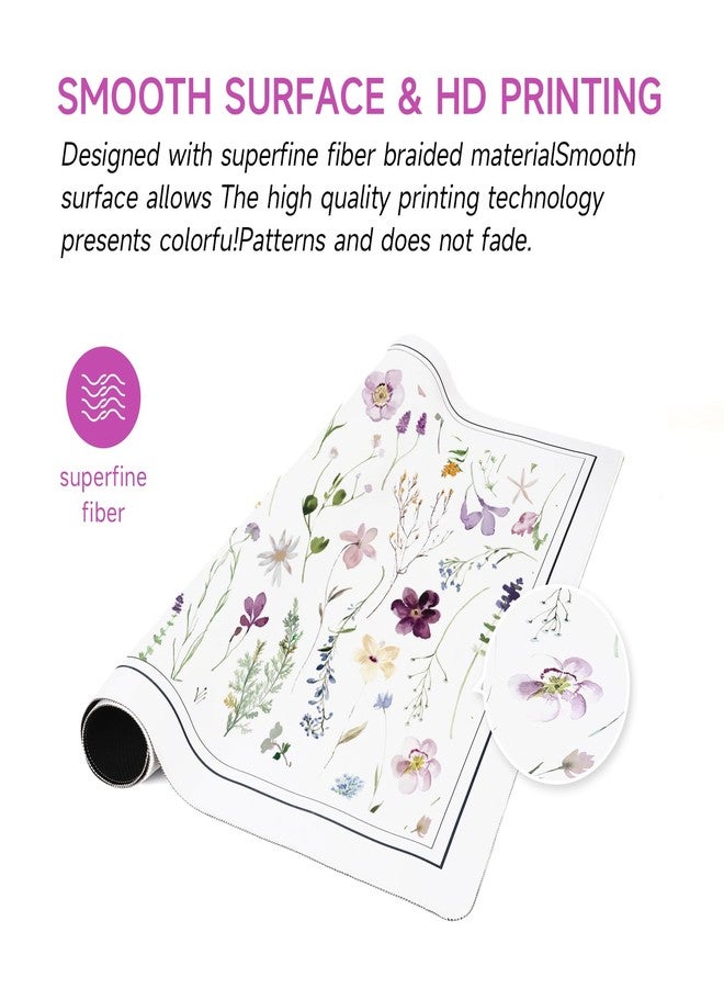 Deyimmei Mahjong Mat for Table - Non-Slip Mahjong Table Cover with Storage Pockets, Perfect Mahjong Accessories & Gifts for Women, Men, and Mahjong Enthusiasts (Floral Watercolor) - Image 5