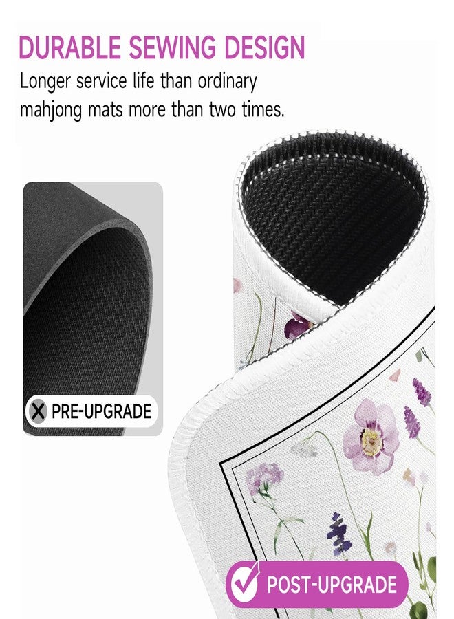 Deyimmei Mahjong Mat for Table - Non-Slip Mahjong Table Cover with Storage Pockets, Perfect Mahjong Accessories & Gifts for Women, Men, and Mahjong Enthusiasts (Floral Watercolor) - Image 3