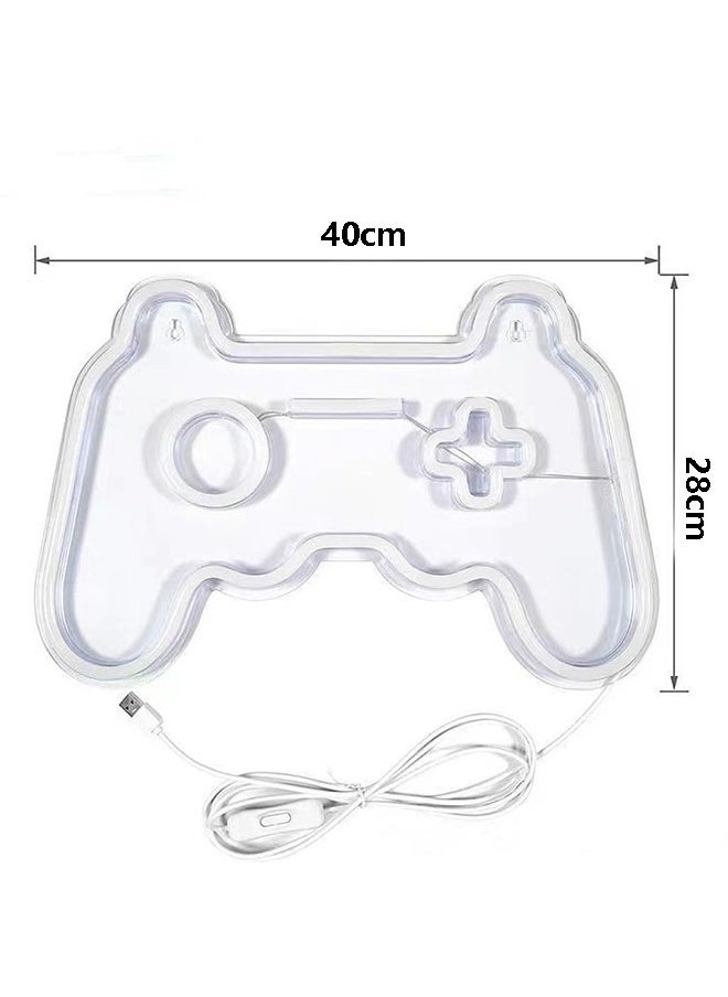 Golivn - Game LED Icons Lighting Decor Lamp Neon Sign with Automatic Modes Motion Touch to Turn on Gift for Kids Boys Girls Man Game Over Pattern 40*28cm - Image 1